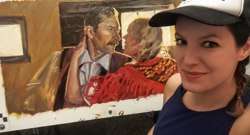 Ania przy pracy nad „Chłopami”