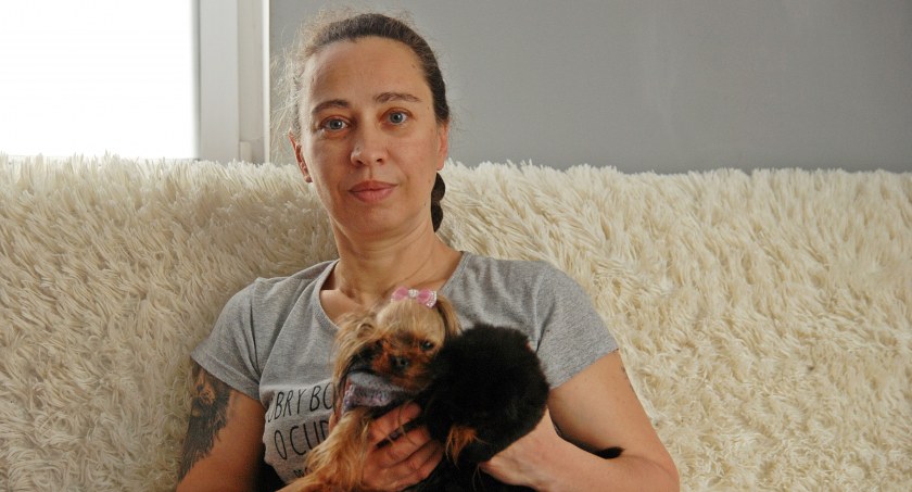 Pani Małgorzata na rękach trzyma m.in. Calineczkę, bardzo prawdopodobne, że jest to najmniejszy pies w Polsce uratowany z tzw. pseudo hodowli