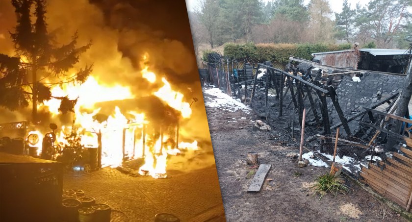 Ogień zajął drewnianą wiatę, znajdującą się tuż przy graniczącym z działką płocie