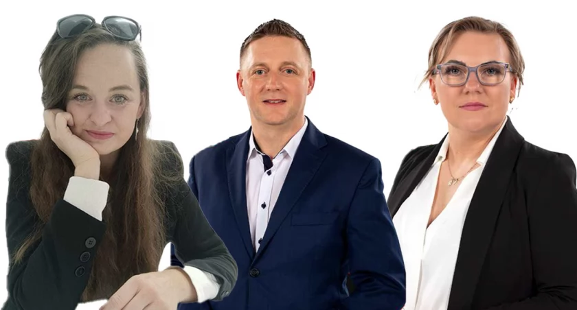 Na zdjęciu od lewej: Marta Śliga, Łukasz Zgarda i Marta Ostatek
