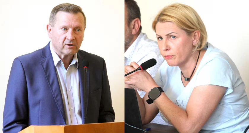 Dyrektor Sławomir Janas (z lewej) oraz Mariola Wegner (z prawej)