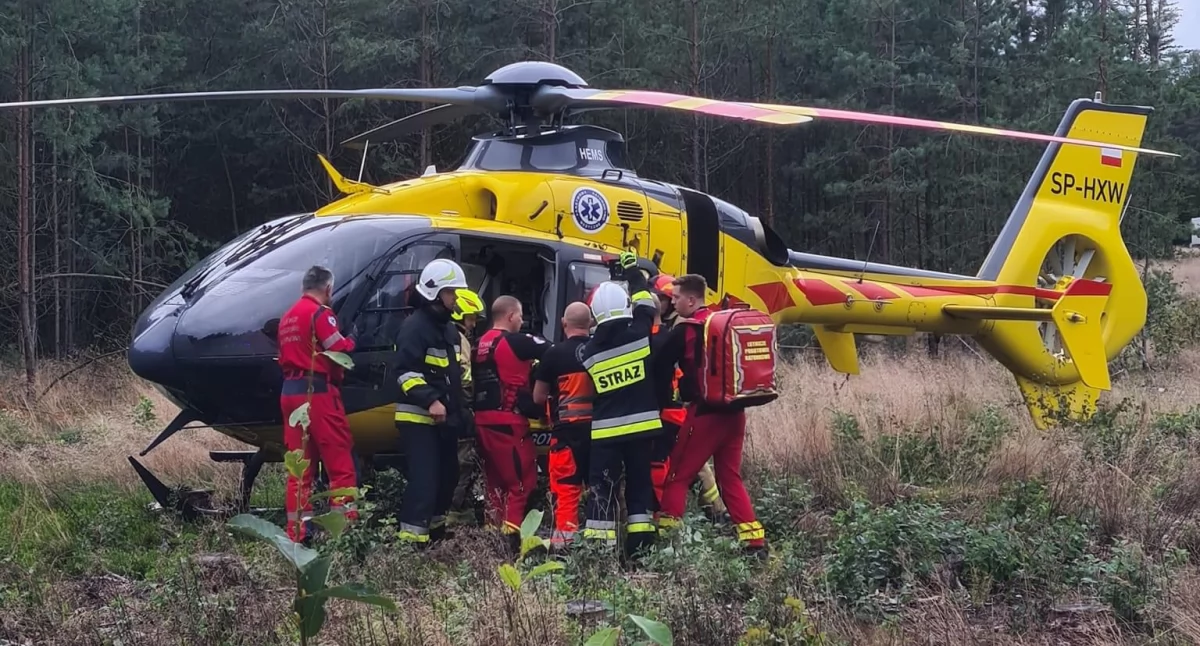 Wypadki drogowe, Poważny wypadek trasie Górzna Jastrowie - zdjęcie, fotografia