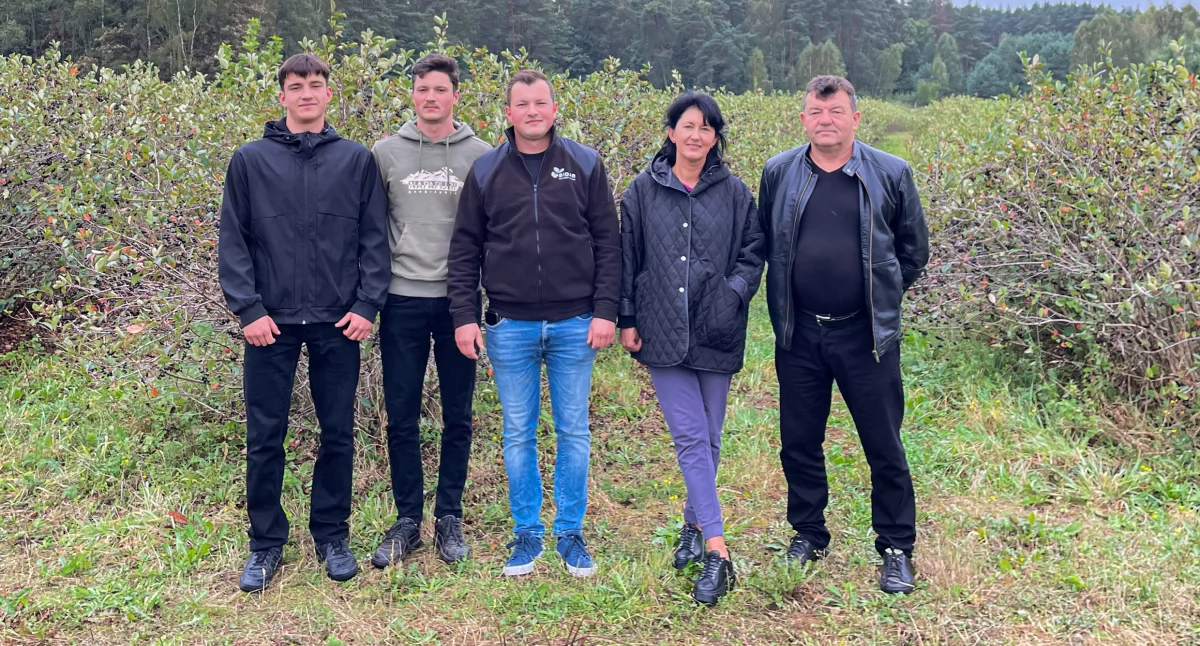 Rodzina Niezgódków - od lewej Wojtek, Paweł, Konrad, Joanna i Arkadiusz