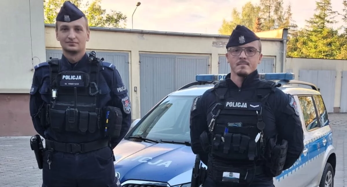 Policja - komunikaty i akcje, Policjanci Lipki uratowali życie mężczyźnie - zdjęcie, fotografia
