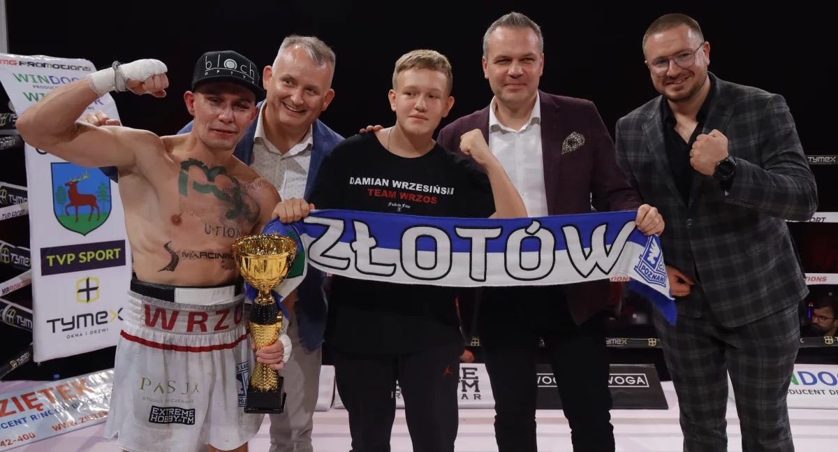 Boks, Wrzesiński zwycięża Złotów Boxing Night - zdjęcie, fotografia