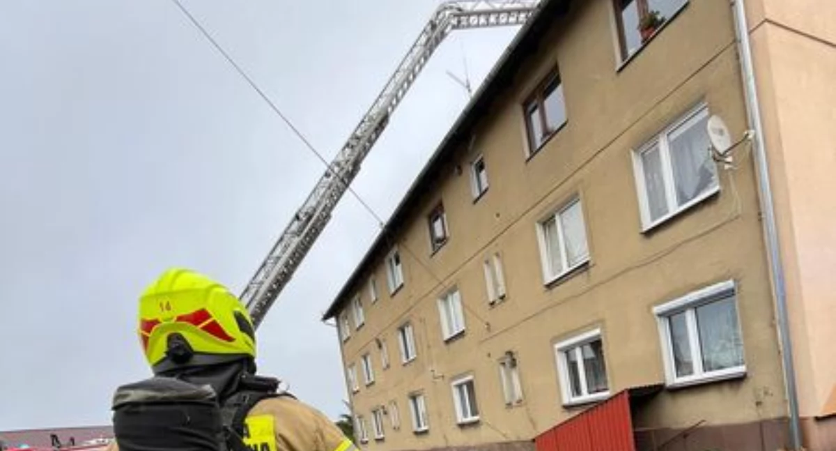 Straż pożarna, Cztery godziny trwała akcja Lipce - zdjęcie, fotografia