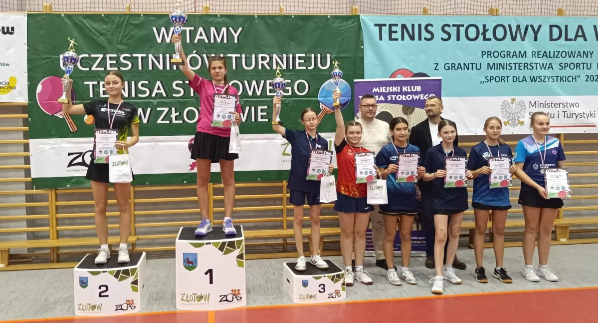 Tenis stołowy, Grand Wielkopolski Kadetek Kadetów wyjątkowo udane tenisistów stołowych Sparty Złotów - zdjęcie, fotografia