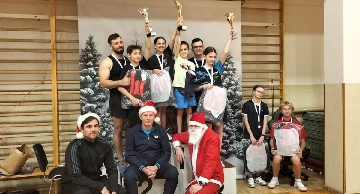 Tenis stołowy, Tenisowe Mikołajki Sparta Złotów - zdjęcie, fotografia