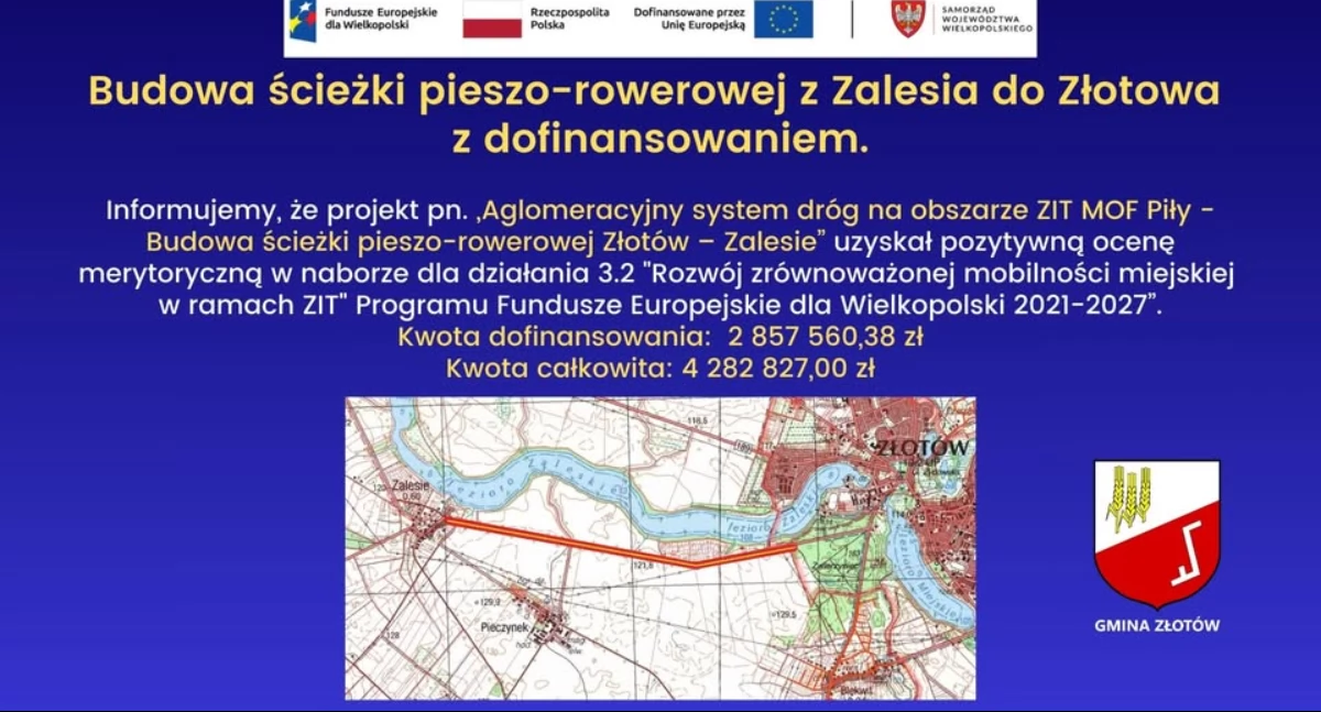 Drogi i komunikacja, Gmina Złotów ścieżkami rowerowymi będzie jeszcze Zalesia! - zdjęcie, fotografia