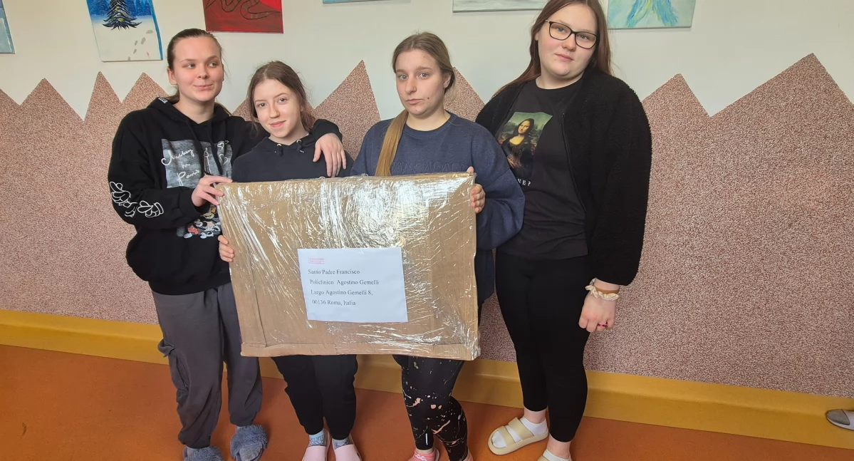 Edukacja, Obraz Modlitewny Papieża Franciszka Młodzieży Jastrowia - zdjęcie, fotografia