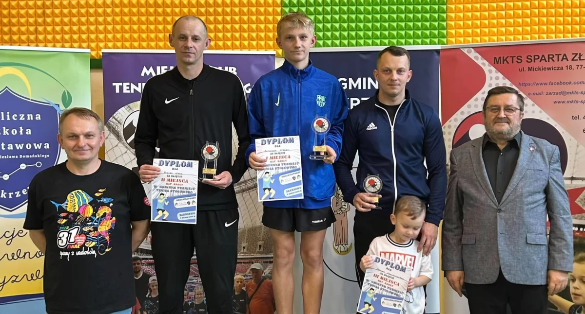 Tenis stołowy, Najlepsi gminie Zakrzewo stanęli stołach - zdjęcie, fotografia