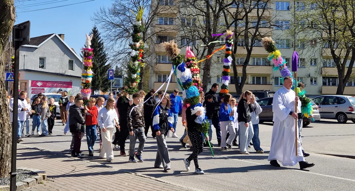 Uroczystości obchody, Procesja palmami konkurs Jastrowiu Tradycja wiara trwają ponad - zdjęcie, fotografia