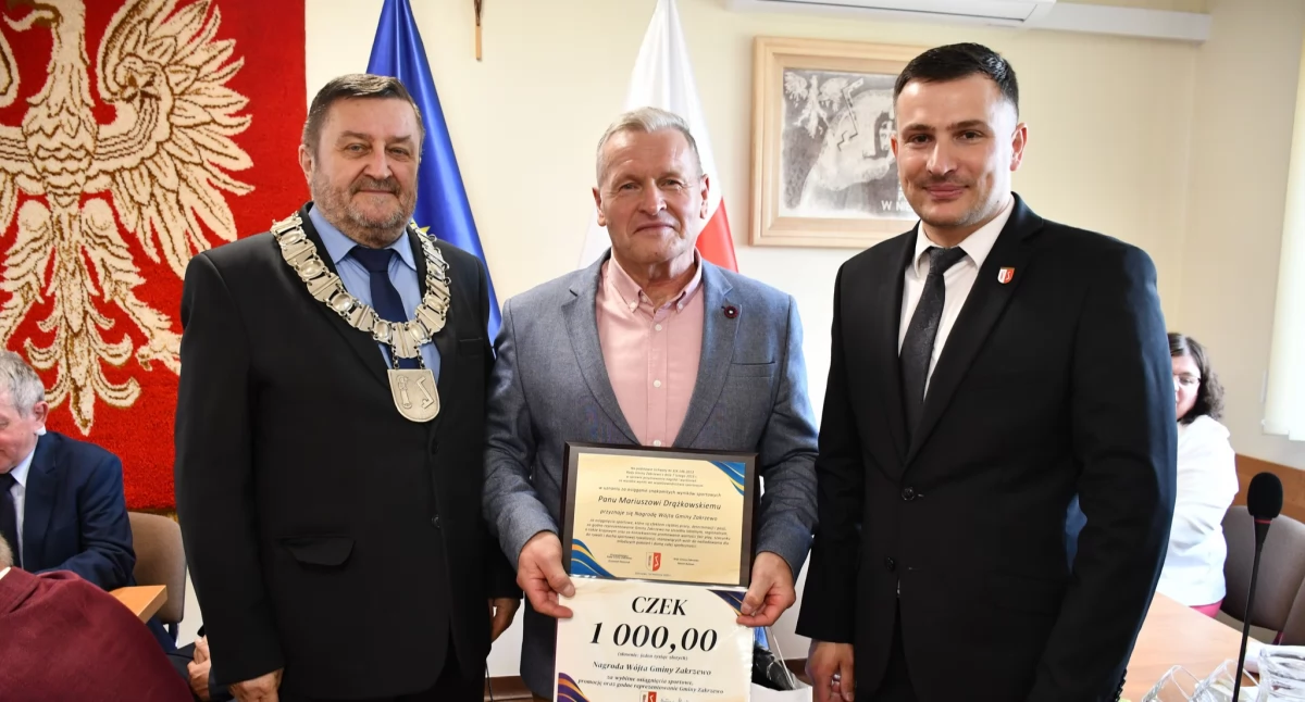 Ludzie losy pasje, Nagrody Wójta Gminy Zakrzewo osiągnięcia sportowe wręczone - zdjęcie, fotografia