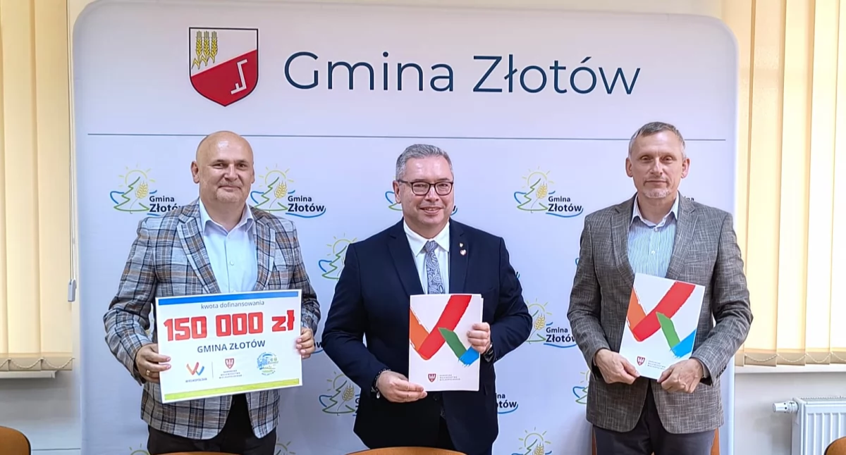 Inwestycje w powiecie, Szkoła ekologicznym wsparciem Gmina Złotów dofinansowaniem - zdjęcie, fotografia