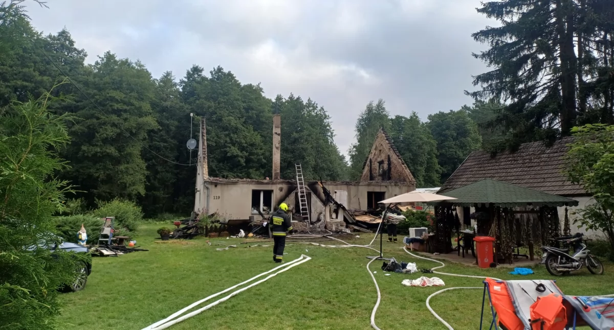 Straż pożarna, Poranny pożar Górznej Szybka akcja strażaków - zdjęcie, fotografia
