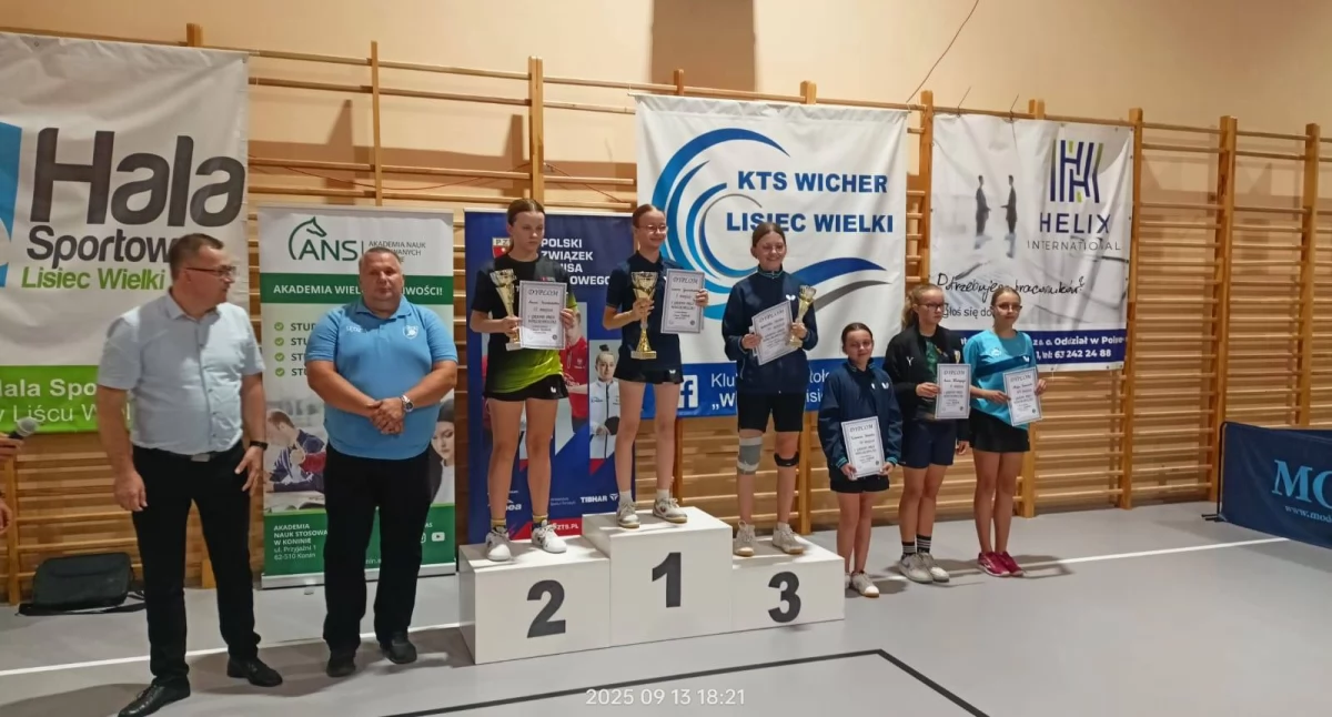Tenis stołowy, Laura Gniazdowska zwycięża Grand Wielkopolski Brąz Gabrysi Kosiby - zdjęcie, fotografia