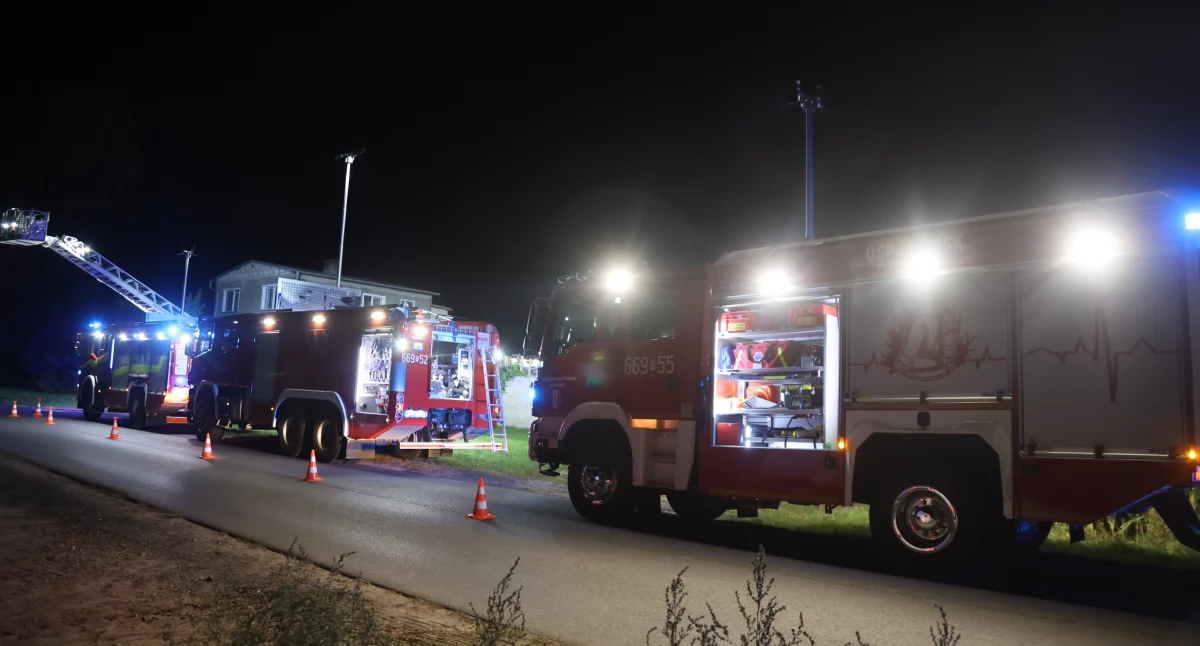 Straż pożarna, Nocna akcja strażaków Prochach - zdjęcie, fotografia