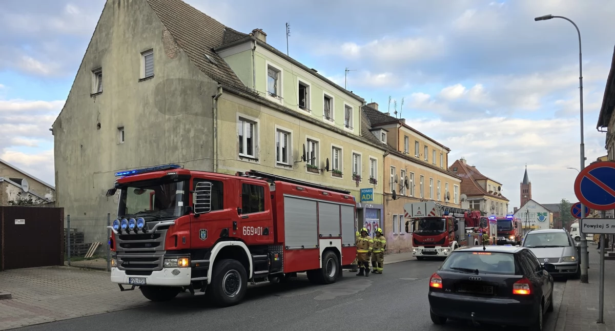 Straż pożarna, Pożar przewodu kominowego Jastrowiu - zdjęcie, fotografia