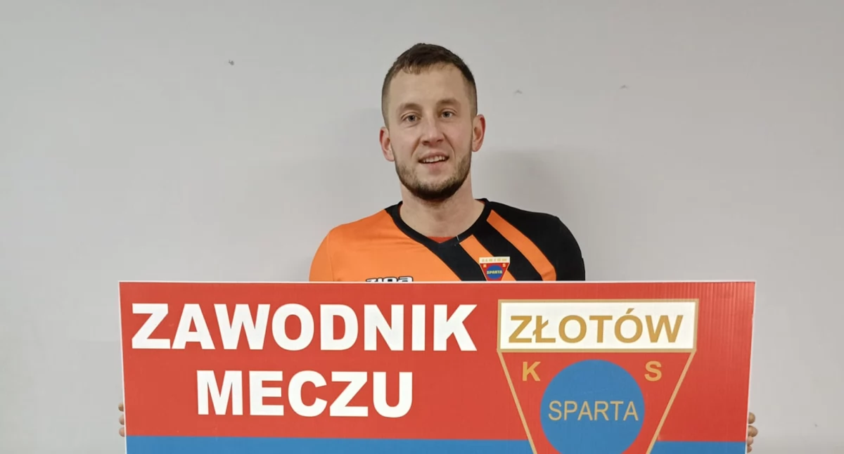 Krzysztof Wojciechowski niespełna rok temu strzelił w jednym meczu cztery bramki! Fot FB Sparta Złotów