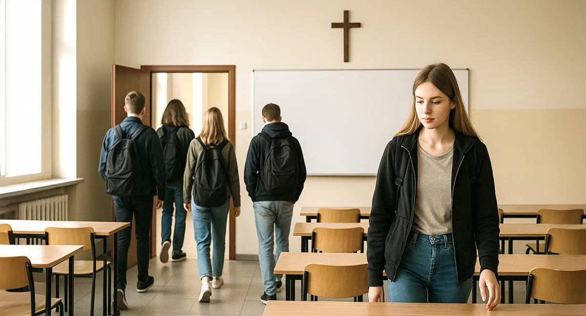 Edukacja, Religia szkołach średnich Złotowie chodzi większość uczniów! - zdjęcie, fotografia