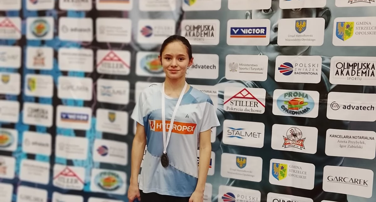 Badminton, Kamila Sakowicz medalistką Mistrzostw Polski Młodzików Badmintonie! - zdjęcie, fotografia