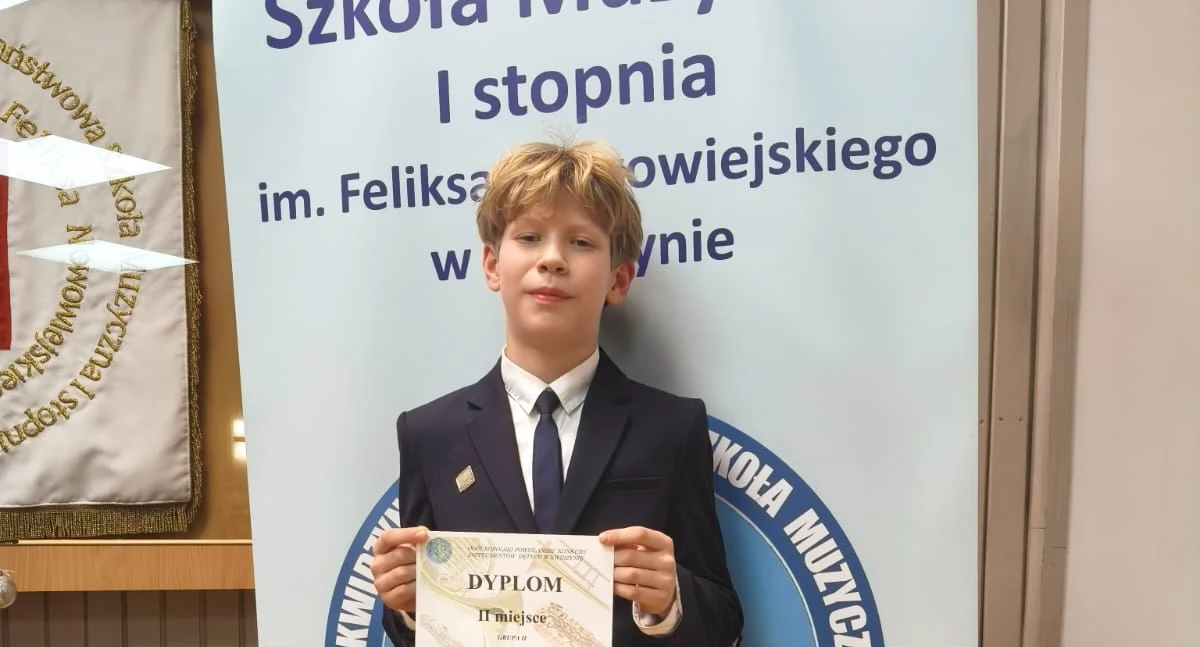 Edukacja, Sukces ucznia złotowskiej szkoły muzycznej Kwidzynie - zdjęcie, fotografia