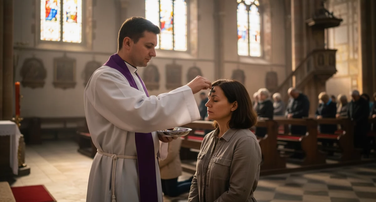 Kościół Religia, Dziś Środa Popielcowa Wielki rozpoczęty - zdjęcie, fotografia