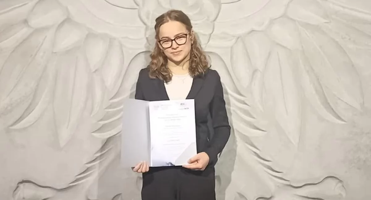 Edukacja, Natalia Kamińska wśród nagrodzonych uczniów Wielkopolski - zdjęcie, fotografia