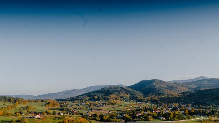 Karkonosze jesienią - widok z hotelu