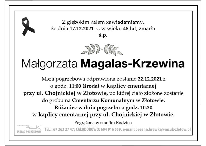 Małgorzata Magalas-Krzewina