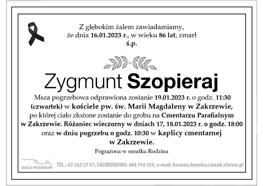 Zygmunt Szopieraj