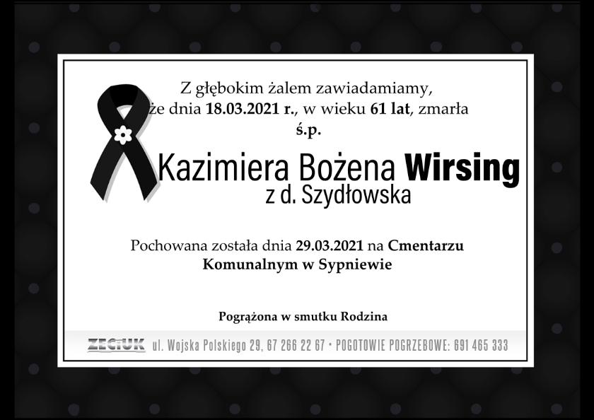 Kazimiera Bożena Wirsing