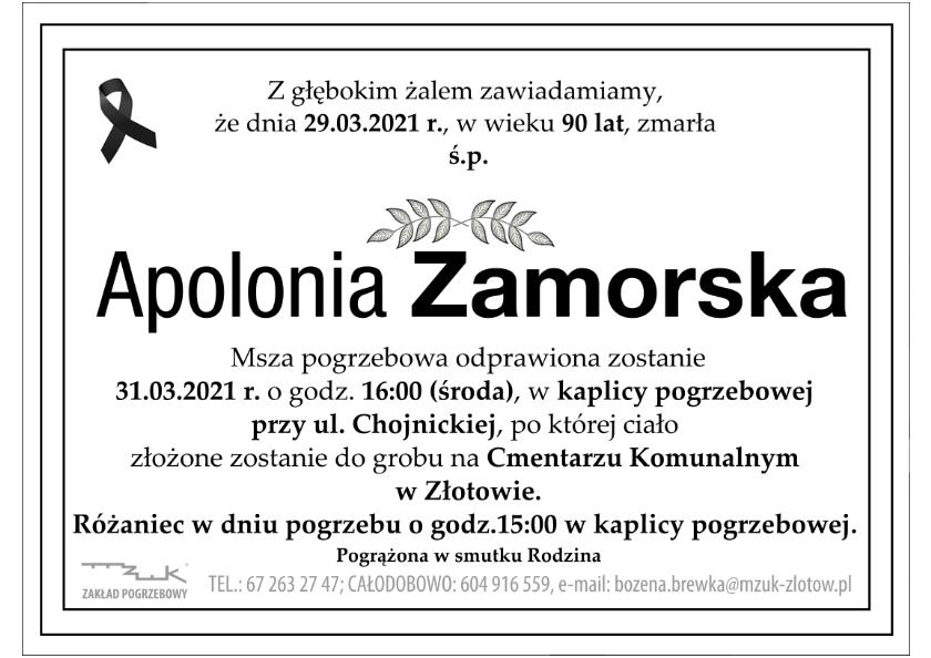 Apolonia Zamorska