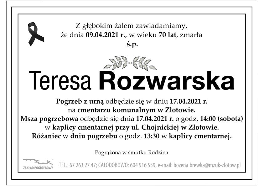 Teresa Rozwarska