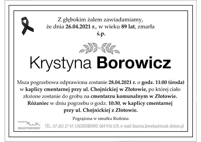 Krystyna Borowicz