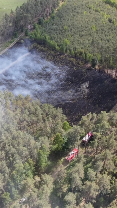 Groźny pożar lasu. Do akcji ruszyły samoloty i dron