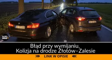 Błąd przy wymijaniu. Kolizja na drodze Złotów–Zalesie