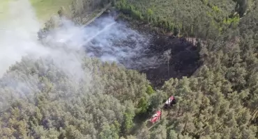 Groźny pożar lasu. Do akcji ruszyły samoloty i dron